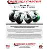 Service Caster 8 Inch Phenolic Wheel Heavy Duty Top Plate Swivel Caster SCC-55S825-PHR